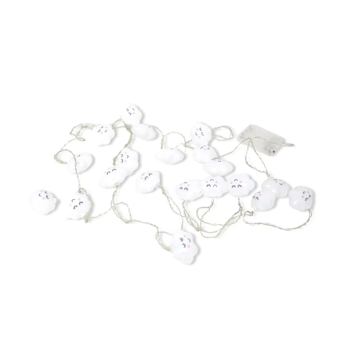 Chain Of White Smiley Cloud Light