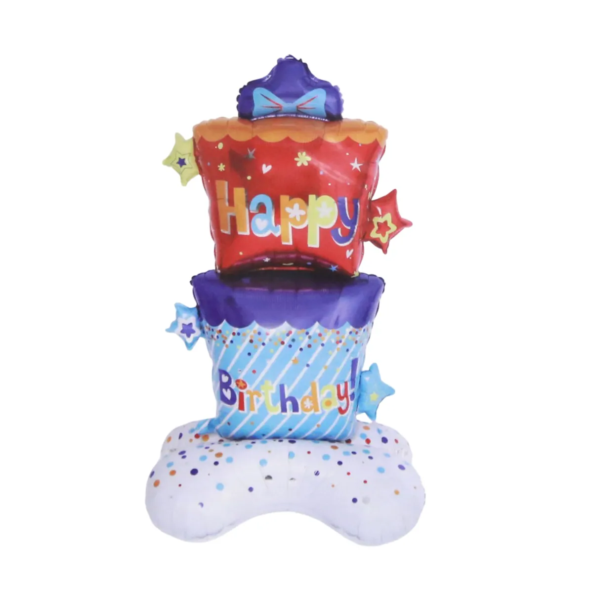 4D Gift Box Birthday Foil Balloon Colorful Decor
