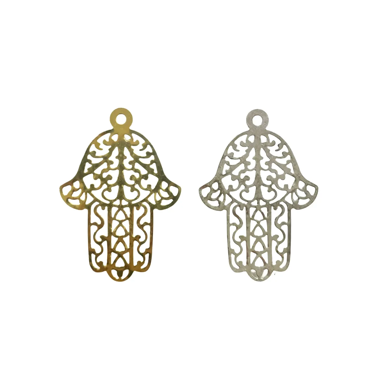 Gold Hand Palm Metal Pendant – A Golden Symbol of Protection and Style!
