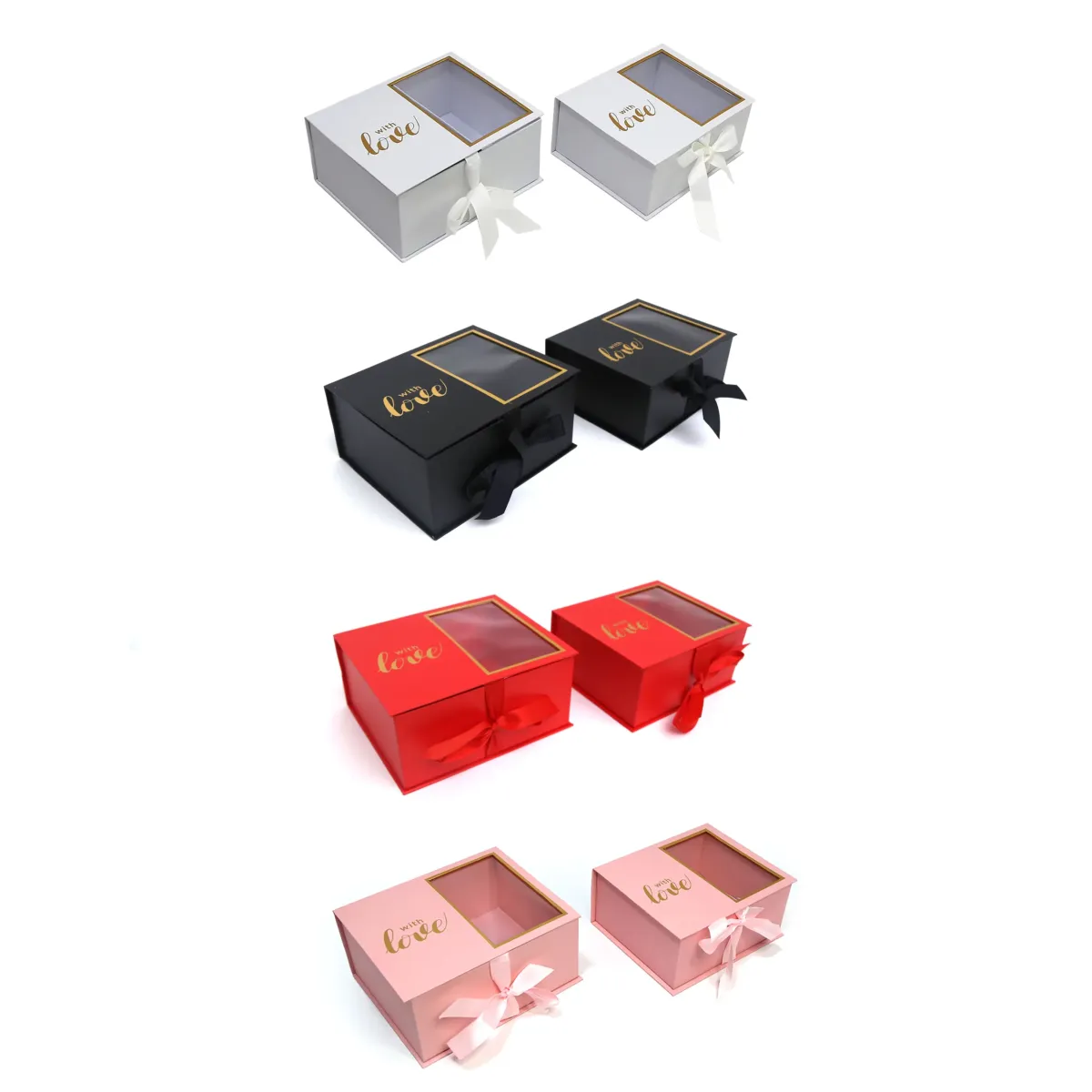 2 Levels Half Clear Window Gift Box