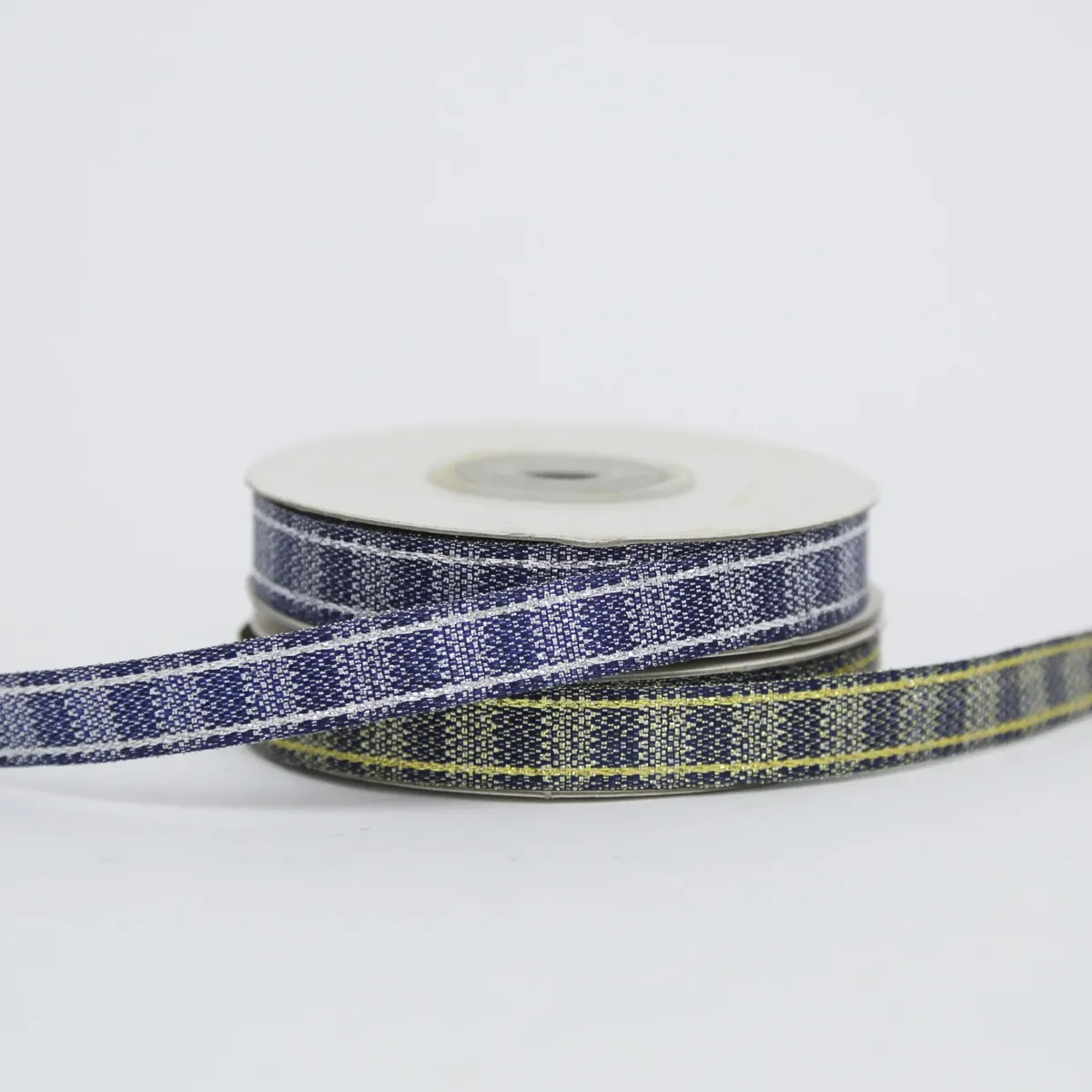 Navy Design Metallic Ribbon