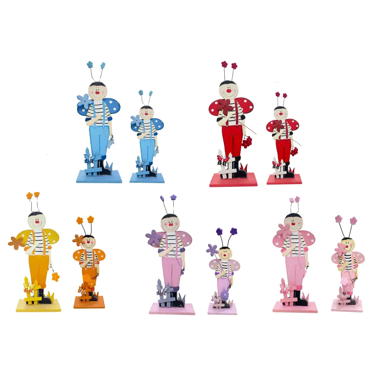 Standing Ladybird Wooden Decor