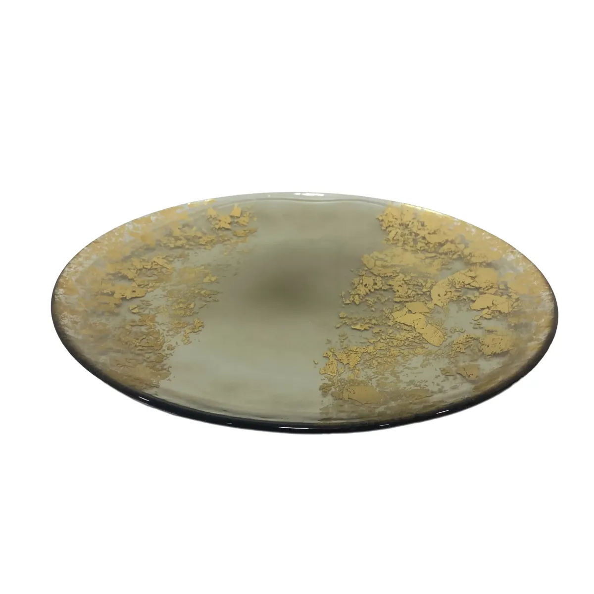Gold Foil Patched Grey Plate