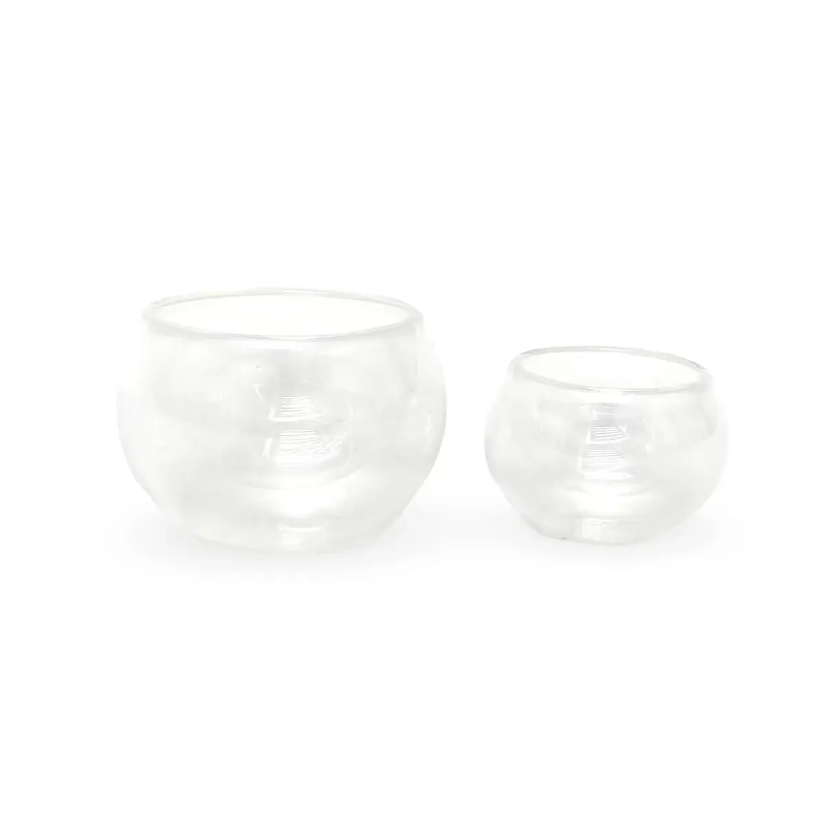 Double Walled Transparent Glass Cup