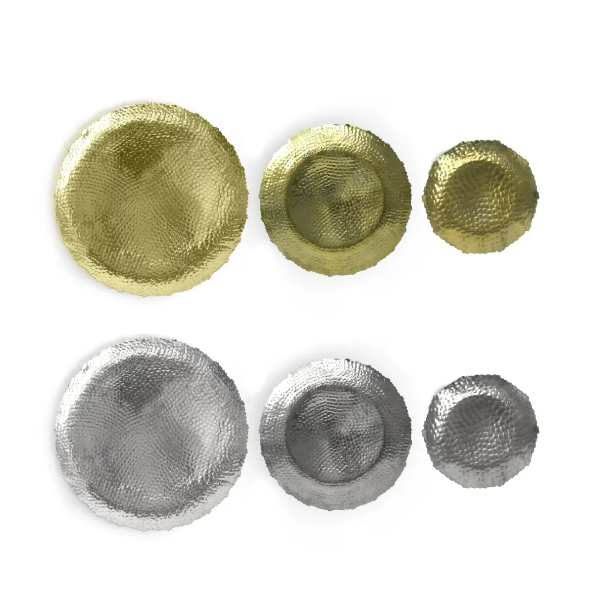 Round Hammered Tray – Textured Elegance for Serving & Display!