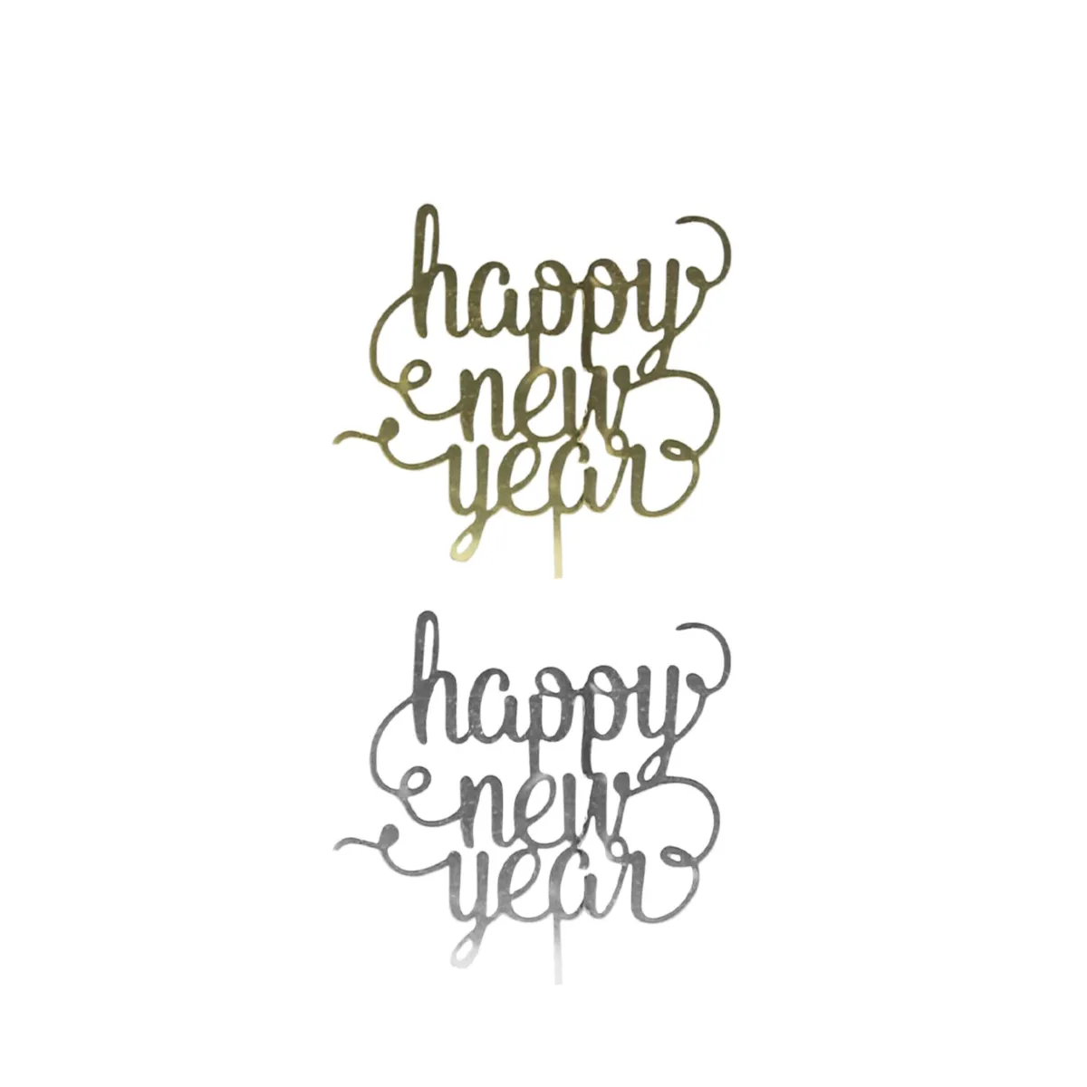 “Happy New Year” Plexi Cake Topper – Sparkle into the New Year!