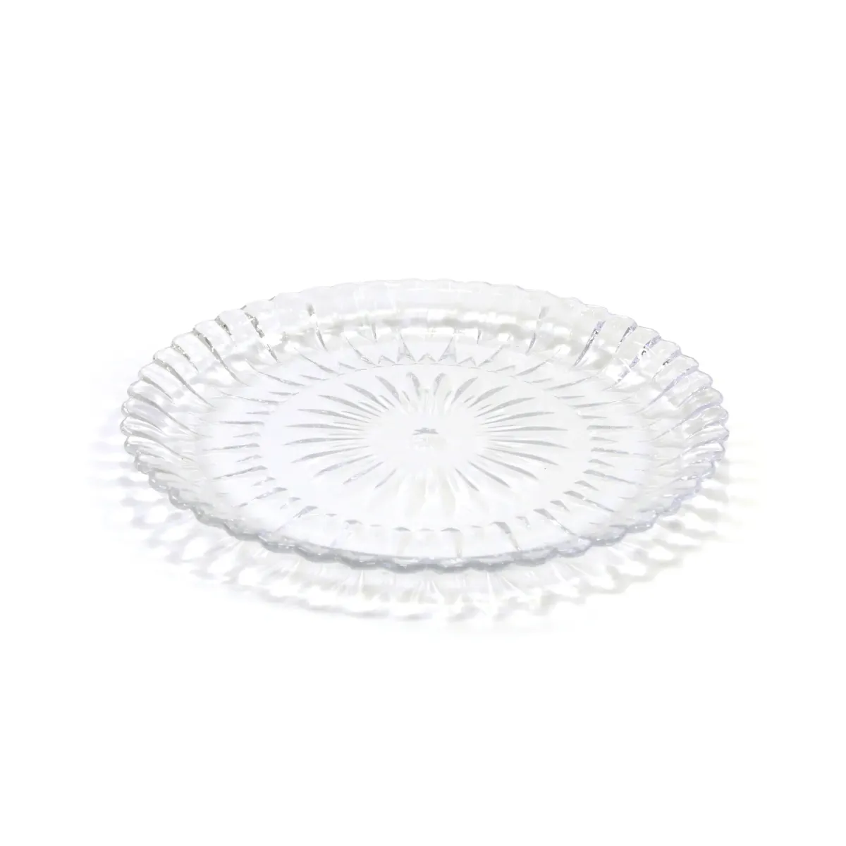 Clear Round Glass Plate