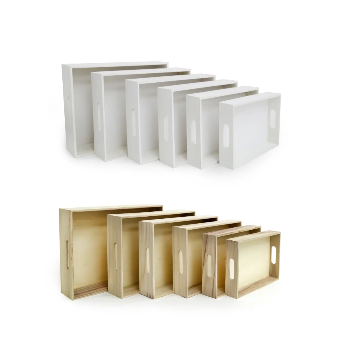 Rectangle Wooden Edged Tray