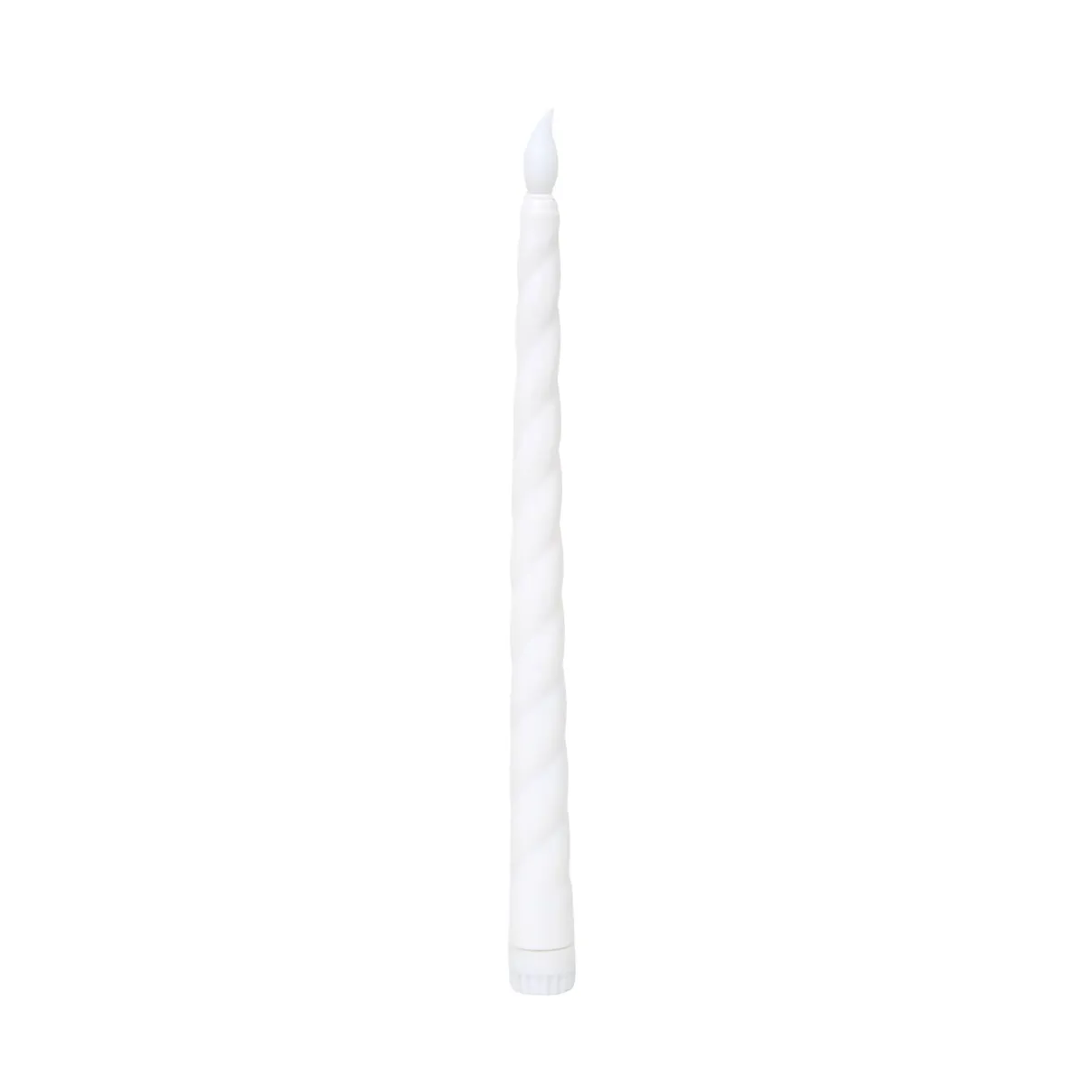 White Twisted Taper Battery Candle LED Candle