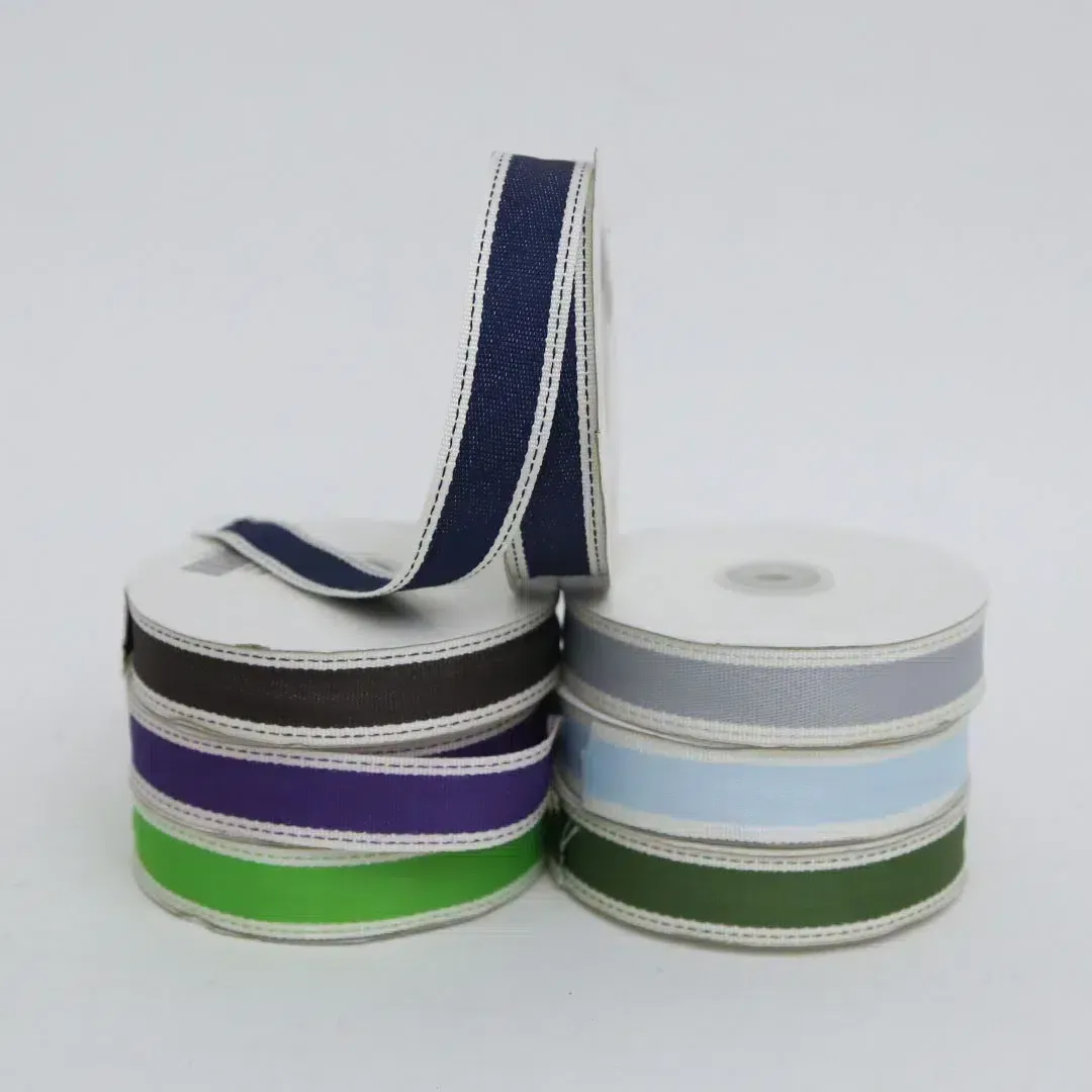White Edge Cotton Ribbon