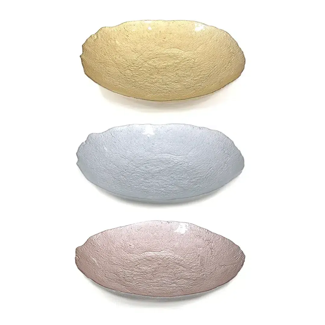 Metallic Shallow Bowl