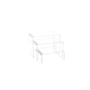 Plexi Stand Set of 3 Miniature Risers for Small Display