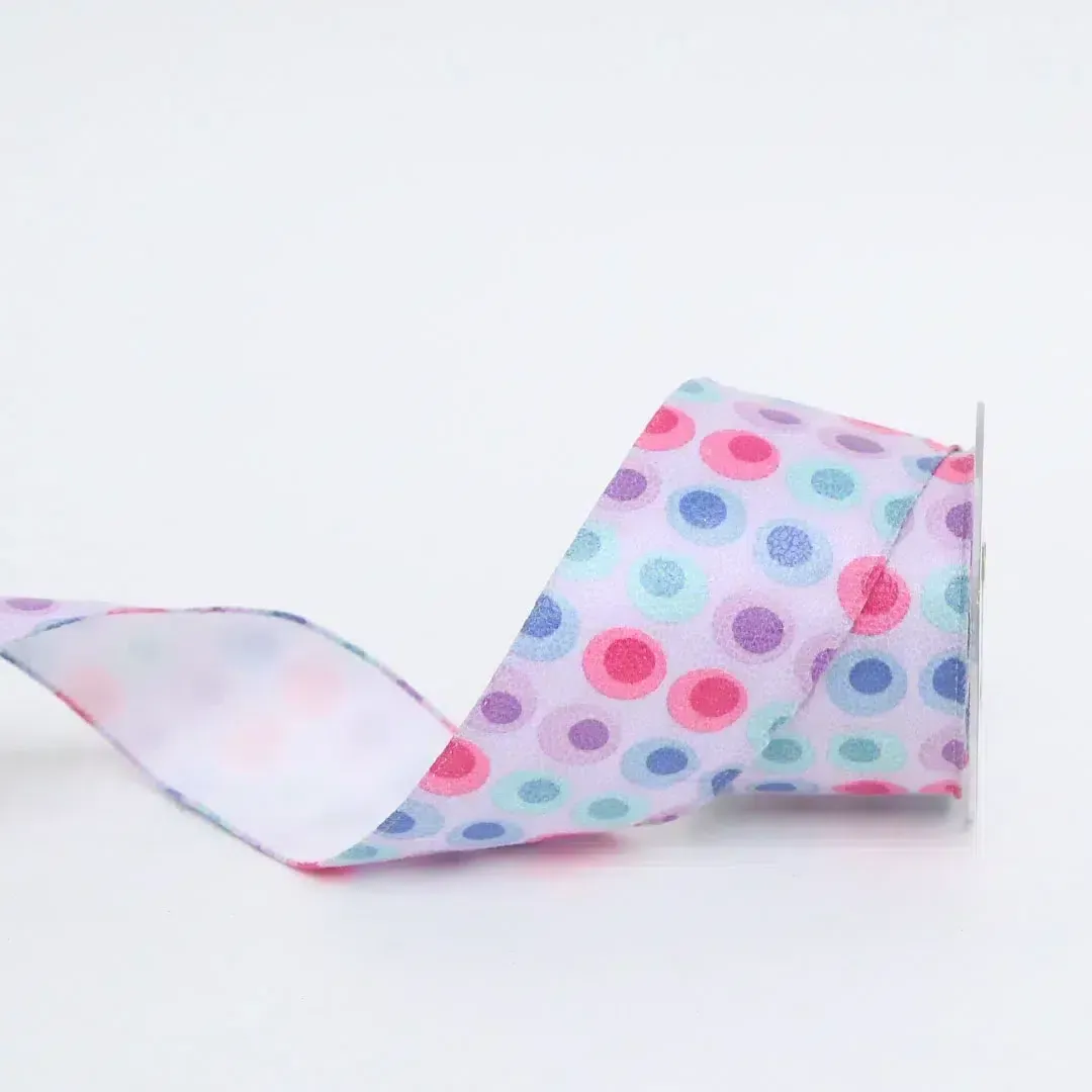 Colored Dots Leather Ribbon