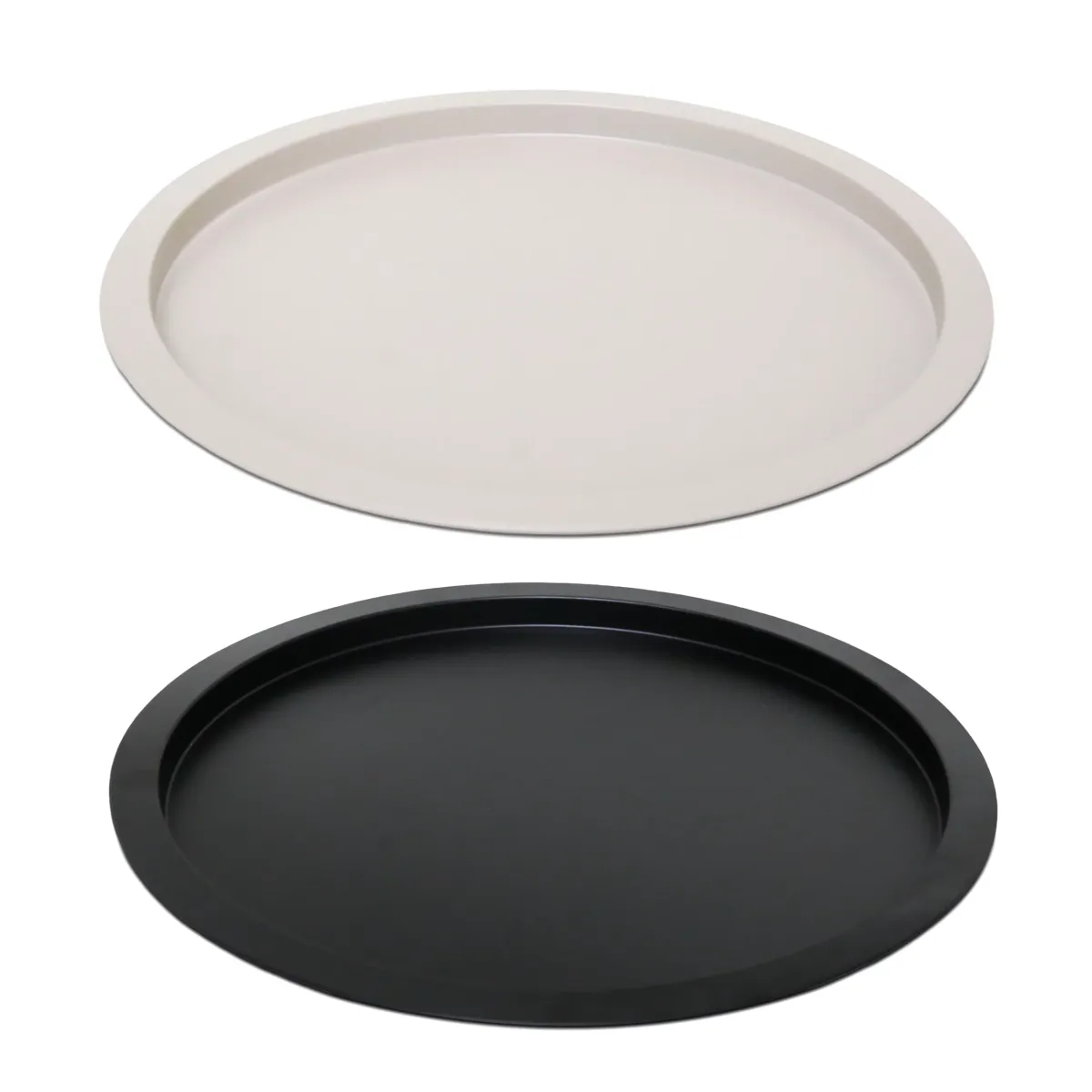 Round Plain Rim Metal Tray