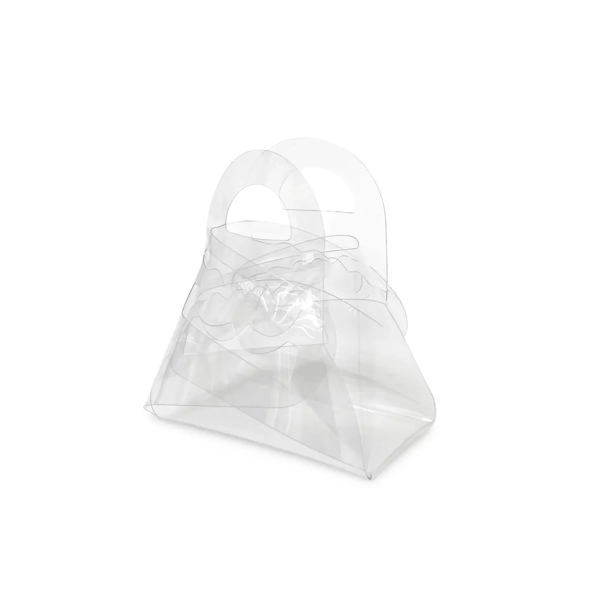 Folded PVC Handbag for Stylish Gift Packaging