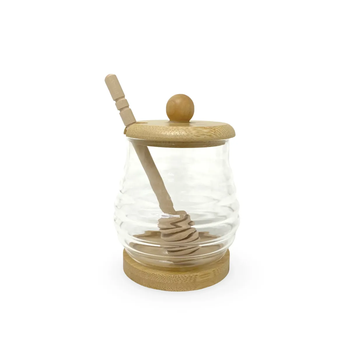 Oval Glass Honey Jar
