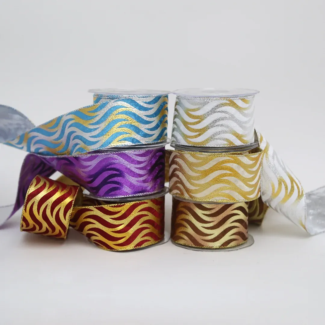 Wave Pattern Velvet Ribbon