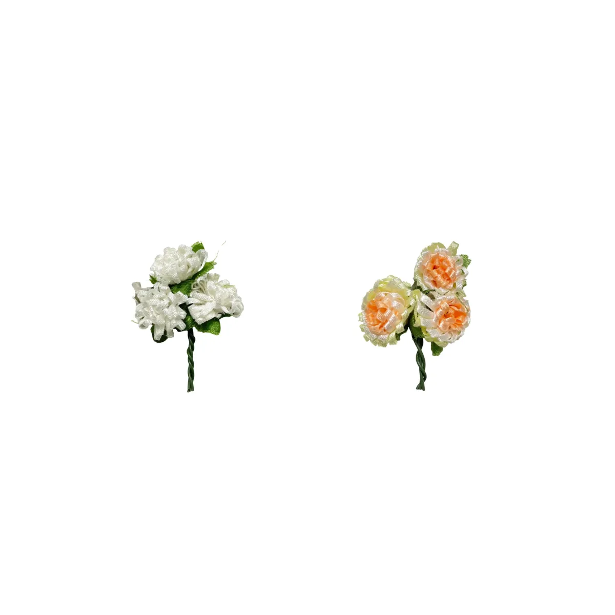 Braided Ribbon Bouquet Motif Decorative Floral Accent