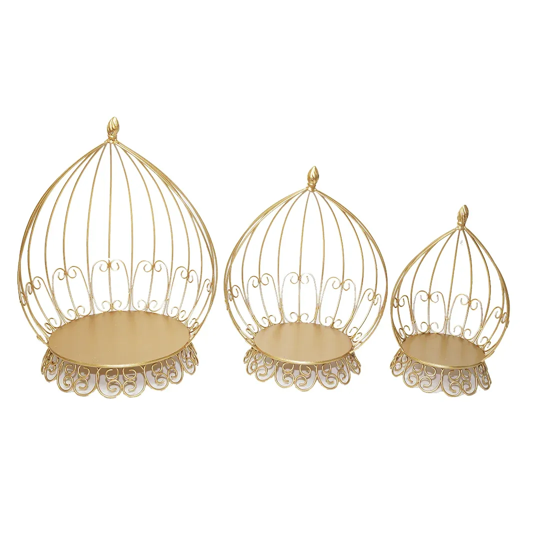 Semi Open Tear Shape Gold Metal Holser