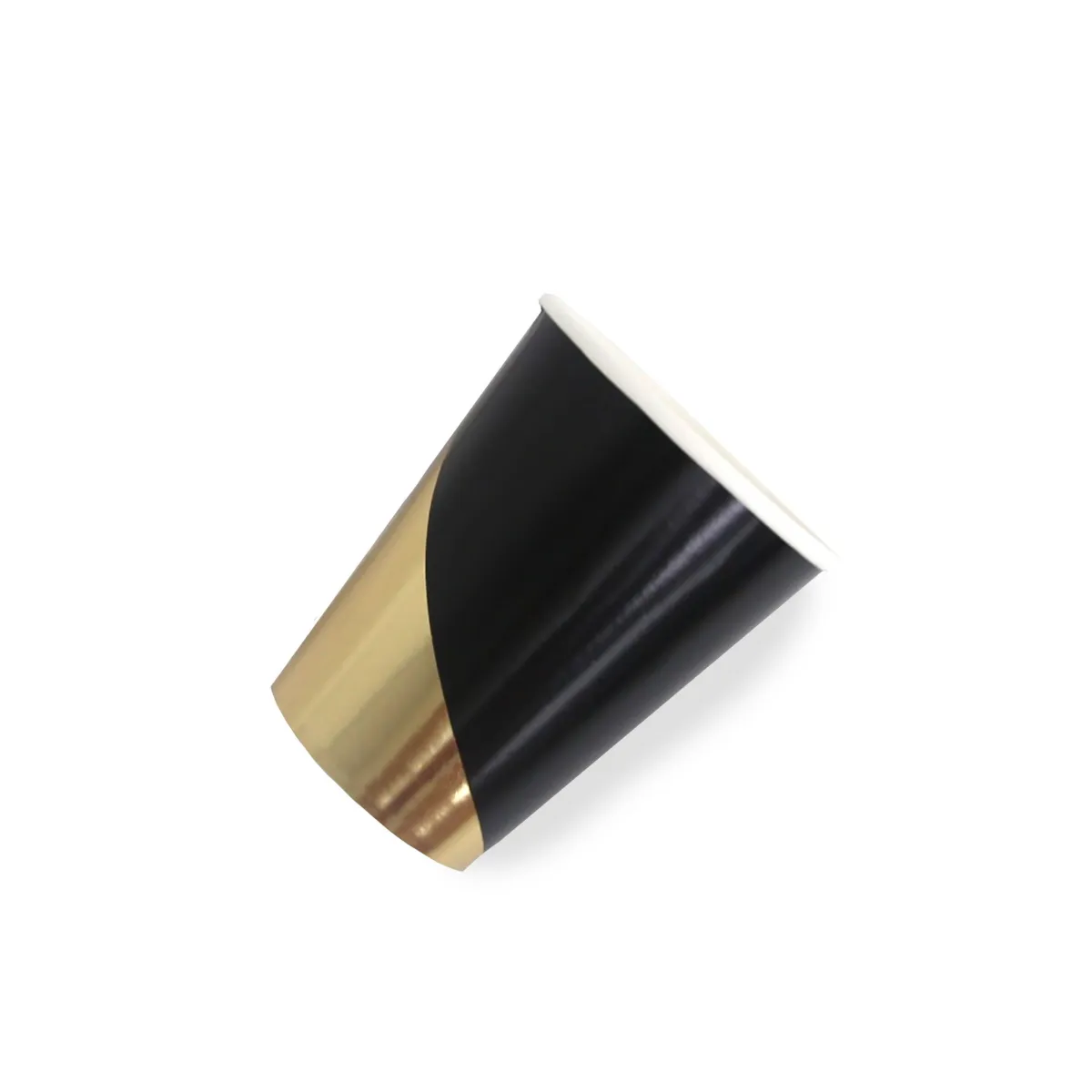 Black & Gold Paper Cup – Elegant Party Drinkware