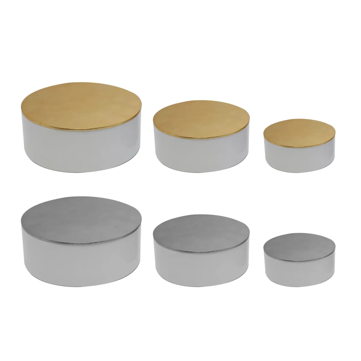 White Base Round Box