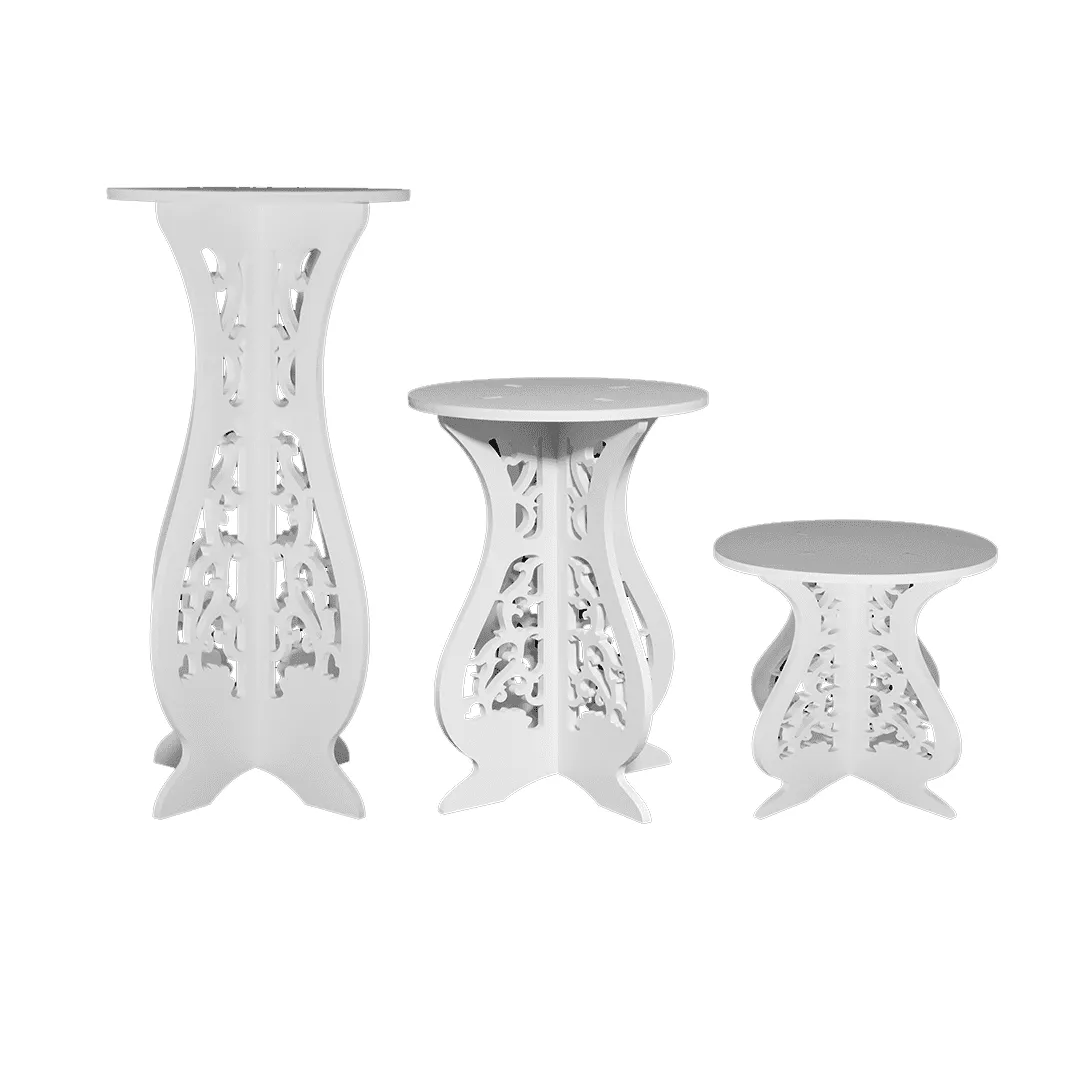 Arabesque Base Gypsum Table – Elegant Decor Accent