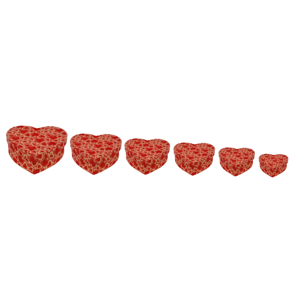 Velvet Gold & Red Heart Box