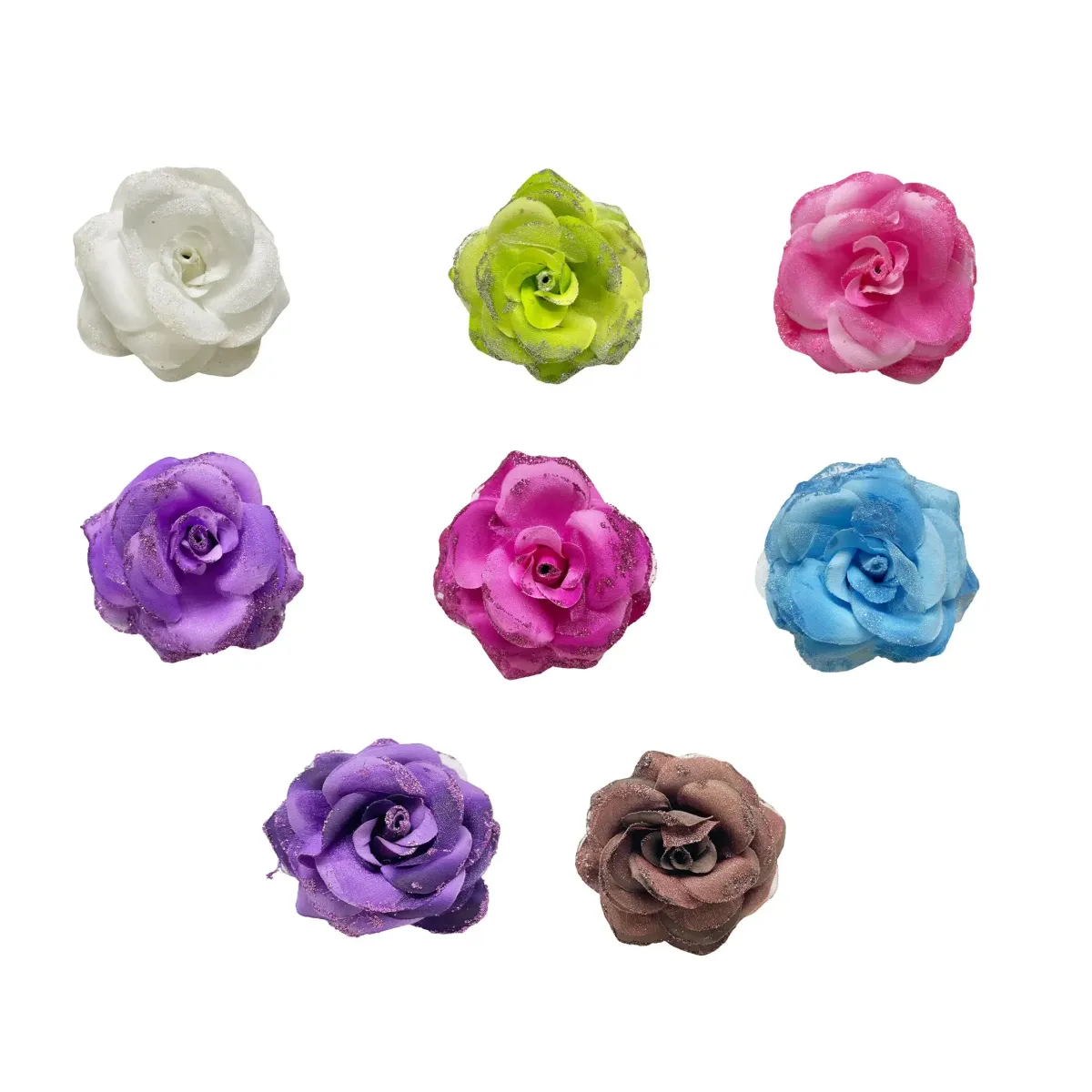 Sparkle Glitter Rose Motif – Decorative Floral Accent