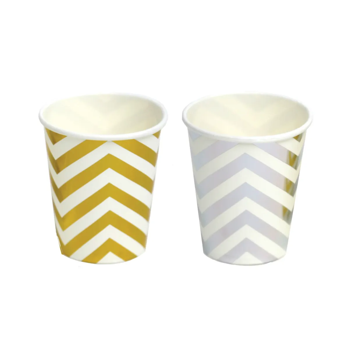 Gold Zig Zag Carton Cups – Stylish Party Drinkware