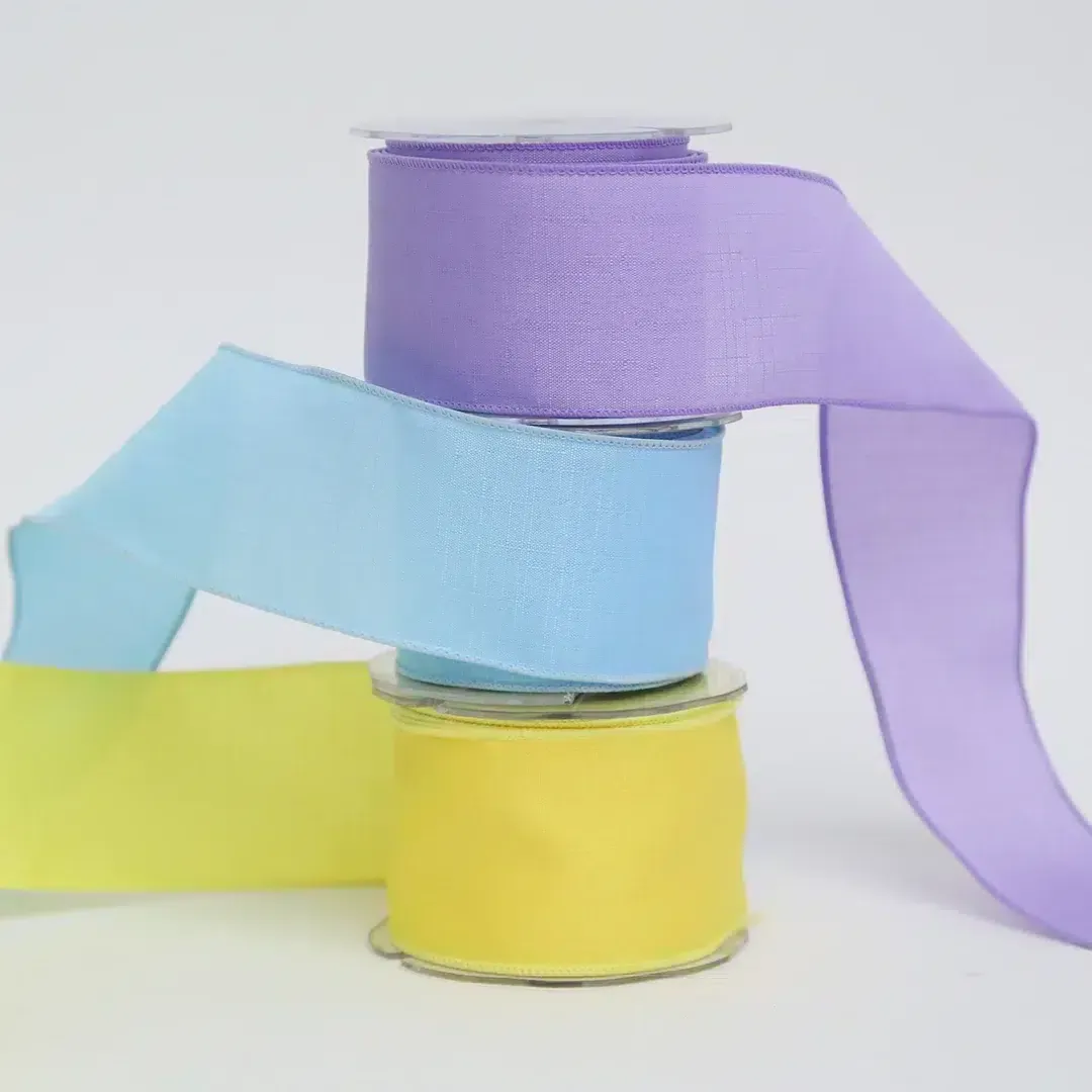 Wired Edge Linen Ribbon