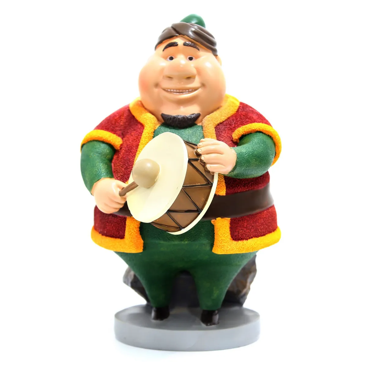 Freestanding Fat Man Holding a Drum Sitting on Rock Figurine – Ramadan Decorative Collection | Festive Home & Tabletop Decoration