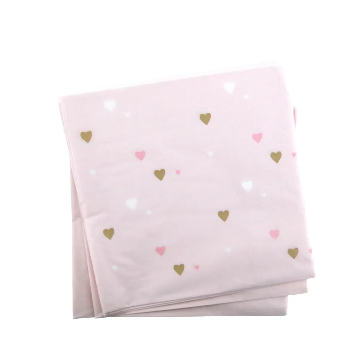 Heart Patterned Pink Napkin – Party Tableware