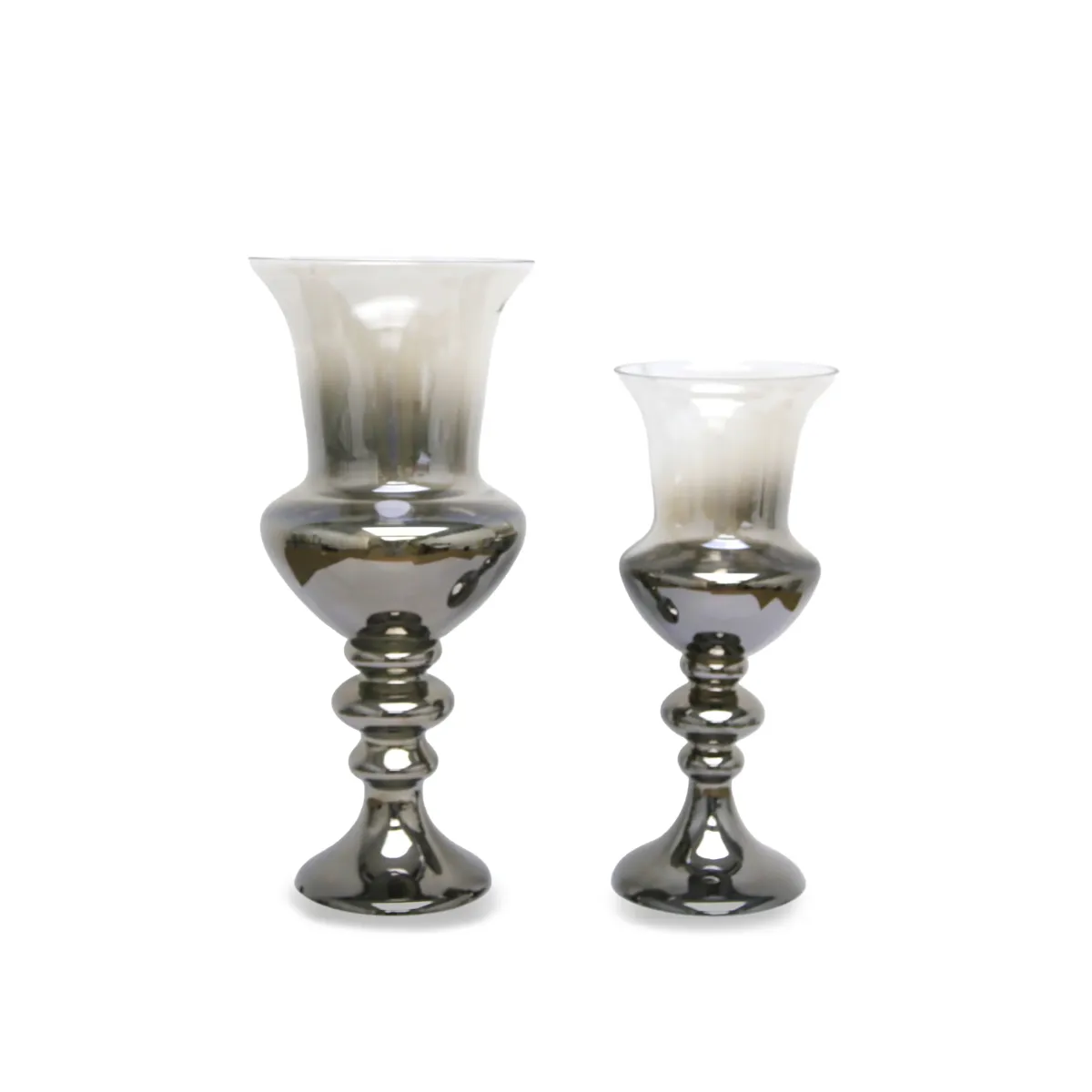 Faded Hurricane Glass Vase – Soft Tint Decorative Vase