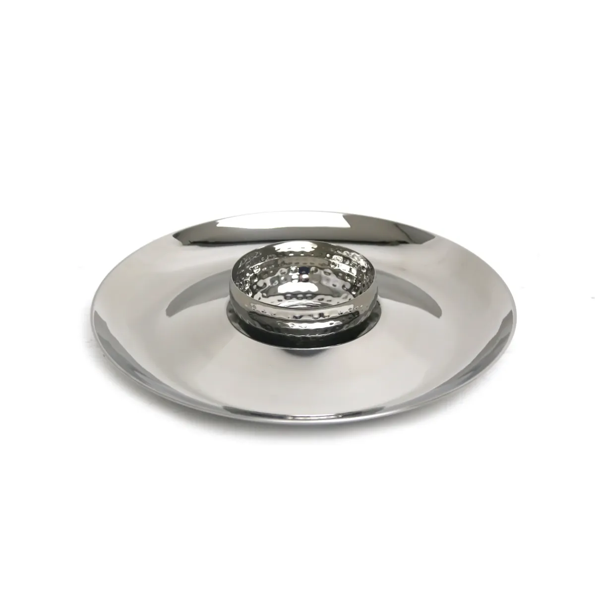 Belly Bowl In Center Alu Chip & Dip Tray