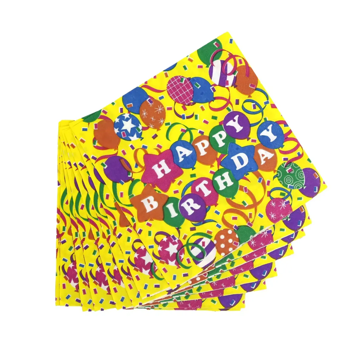 “Happy Birthday” Designed Napkin – Celebrate with Festive Cheer!