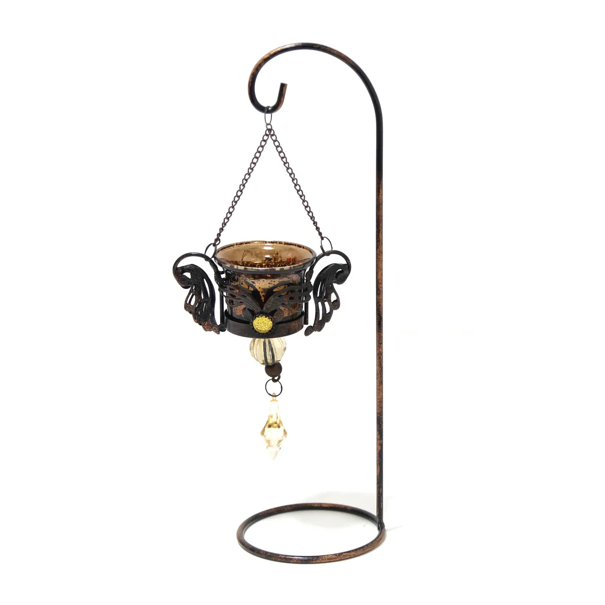 “Elegant Hanging Cylinder Candle Holder – Ideal for Ramadan Decoratives”