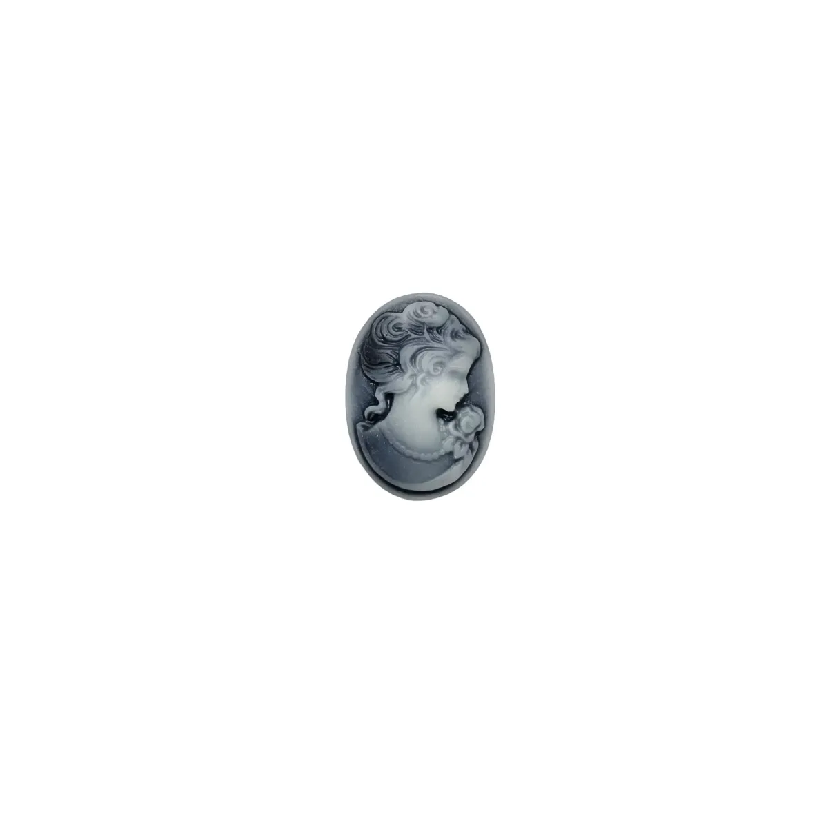 Grey Vintage Cameo Motif
