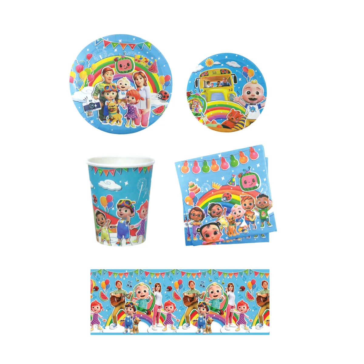 Cocomelon Cutlery Set – Kids Party Tableware Pack