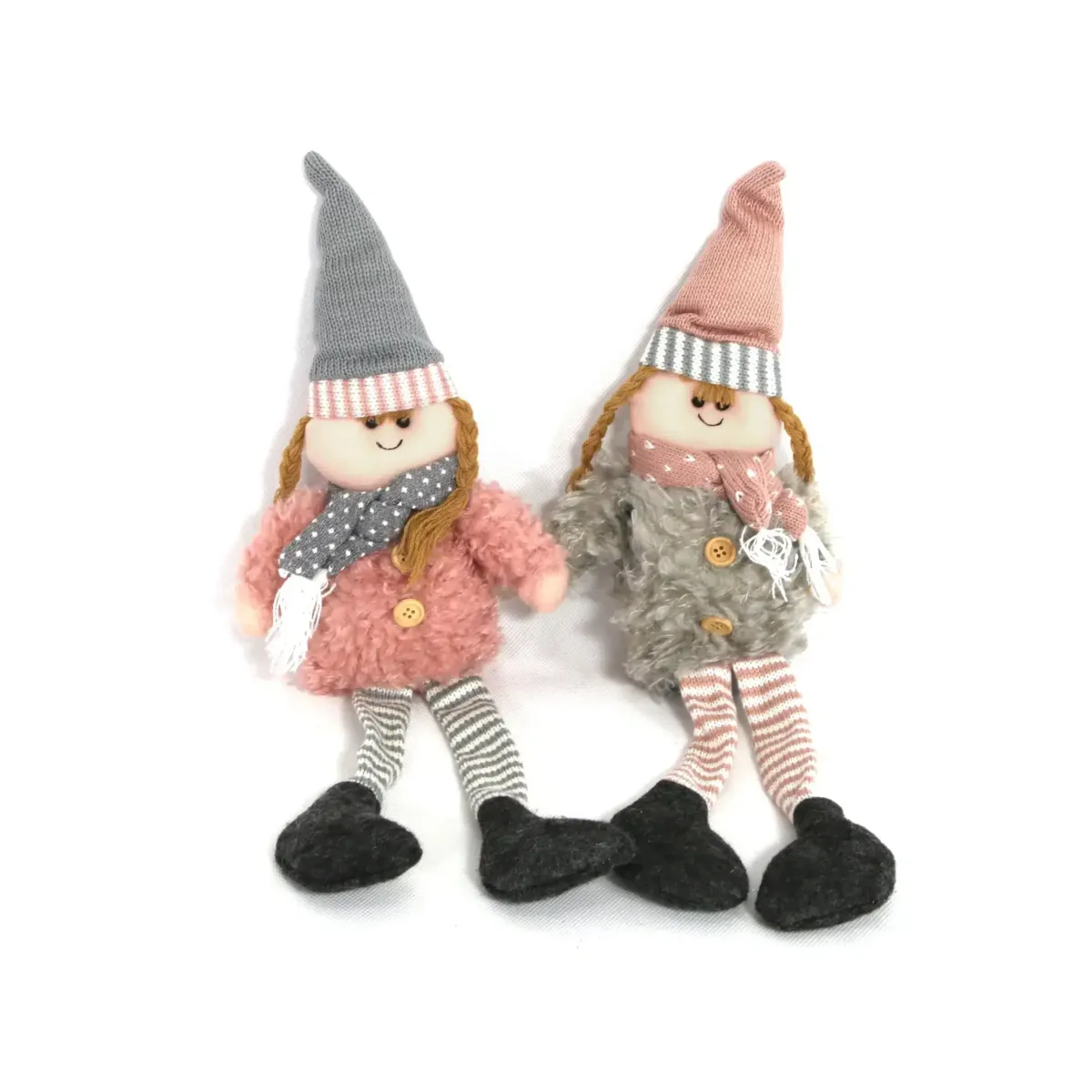 Sitting Girl Doll With Wool Hat & Boots