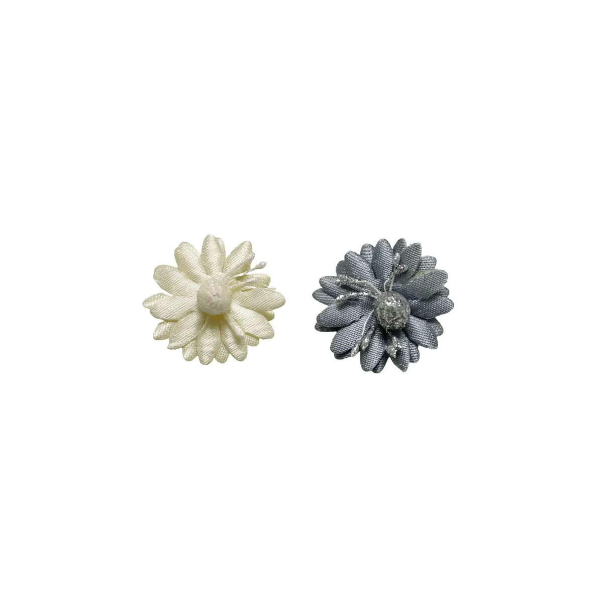 Shimmering Satin Blossom Motif Decorative Floral Accent