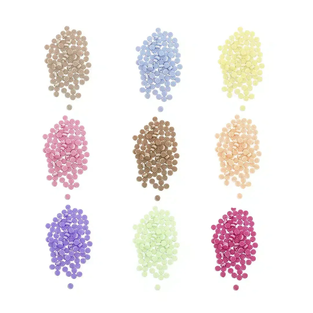 Round Flower Beads
