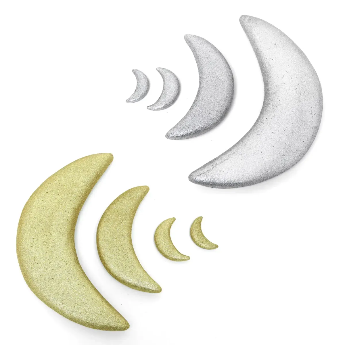 Glittered Moon Foam Set – Festive Ramadan Decoratives for Home and Events
