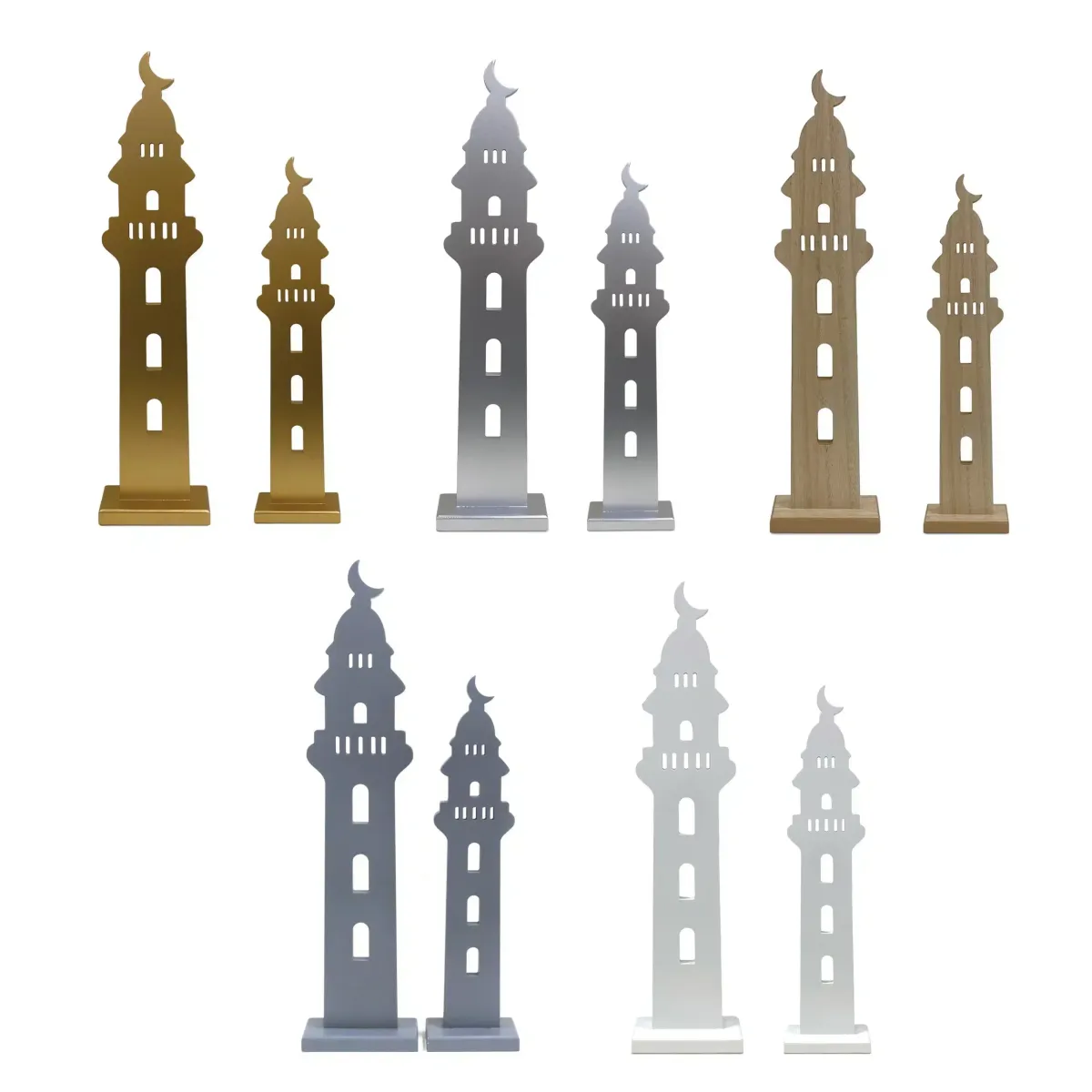 “Mosque Minaret Tower Wood Decoration – Exquisite Ramadan Decoratives”