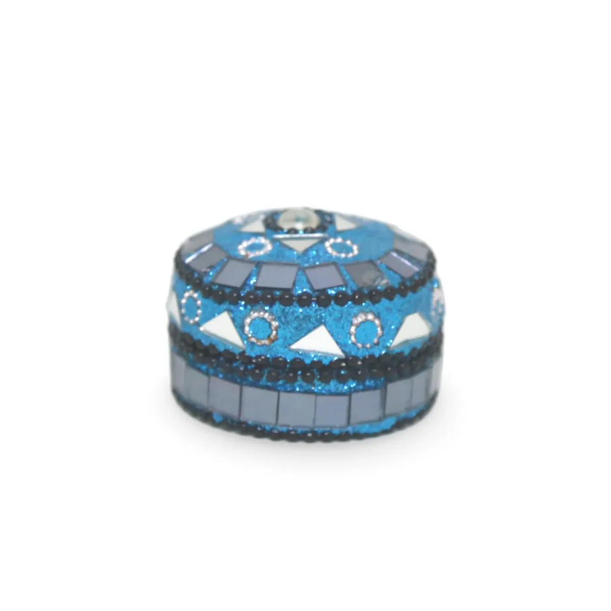 Turquoise Round Pill Box