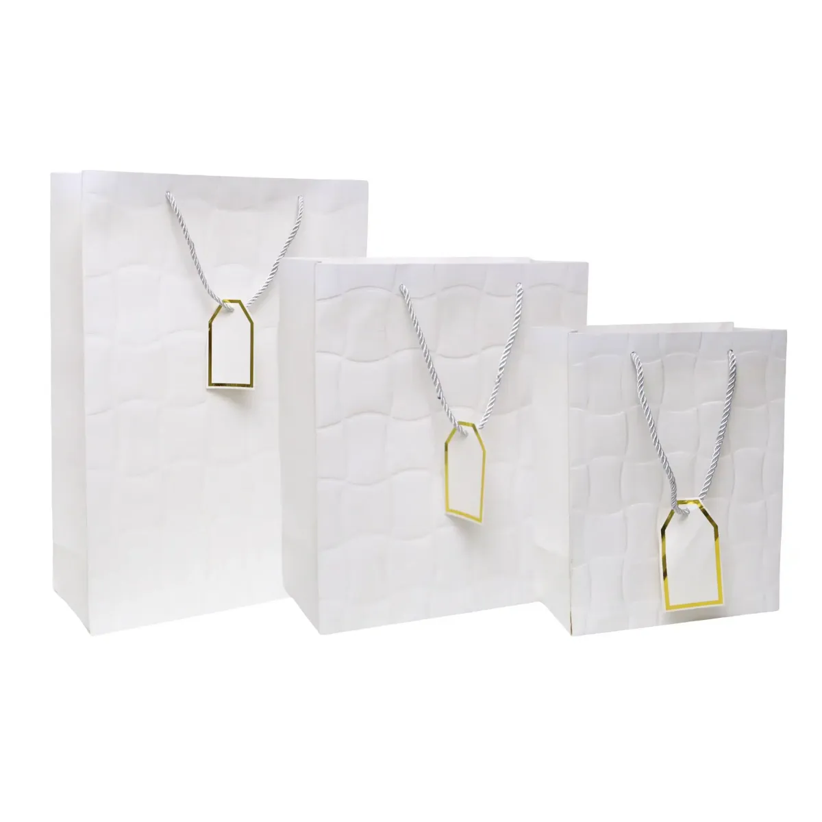 White Crocodile Pattern Carton Gift Bag