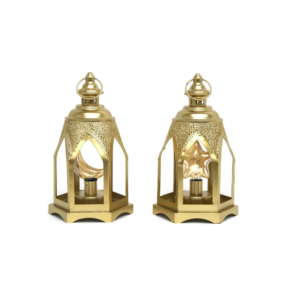 Gold Lantern With Moon Lamp