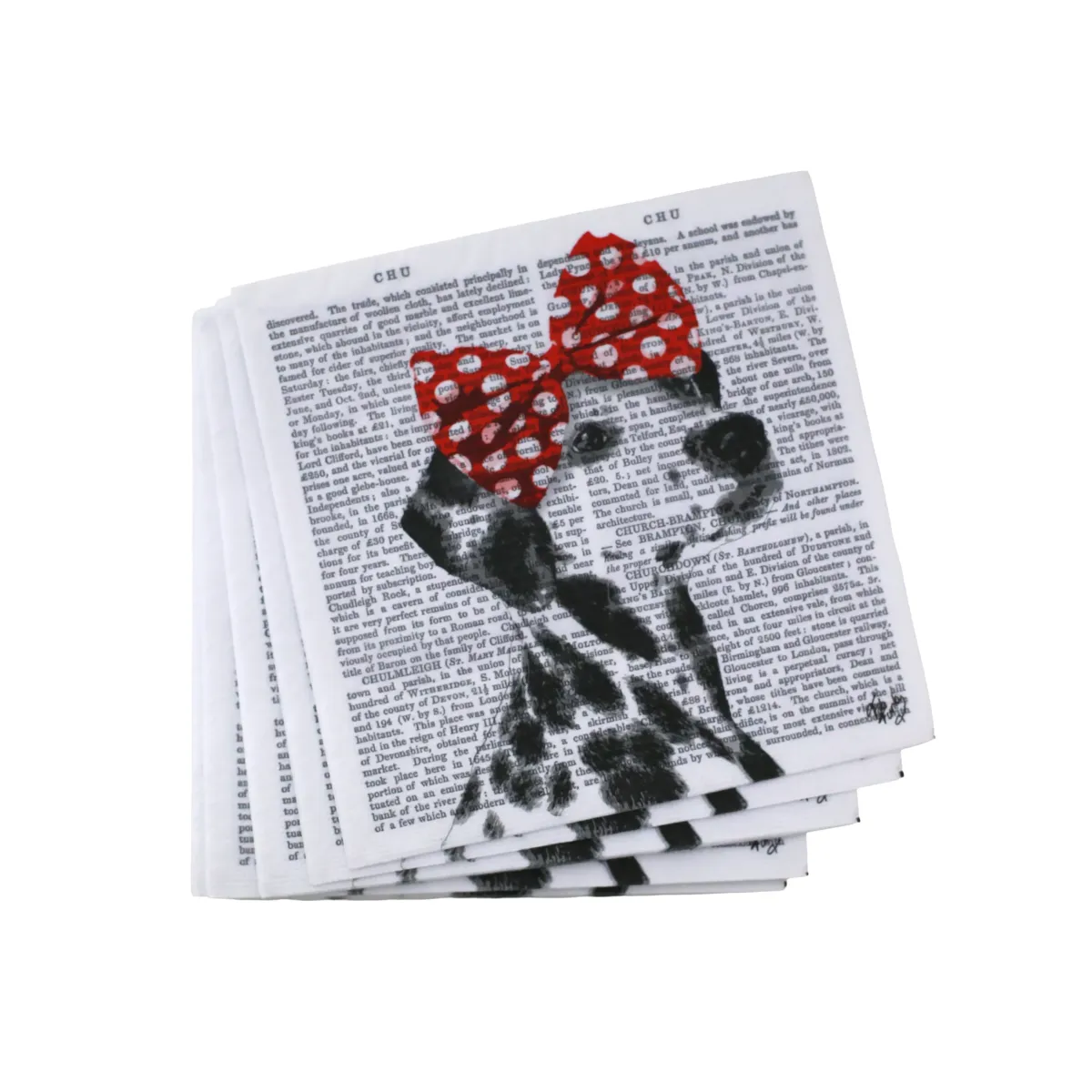 Heartfelt Dalmatian Napkin – Dalmatian Dog Print Paper Sheets