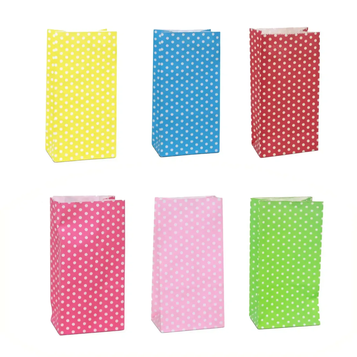 Dotted Colored Handless Paper Bag