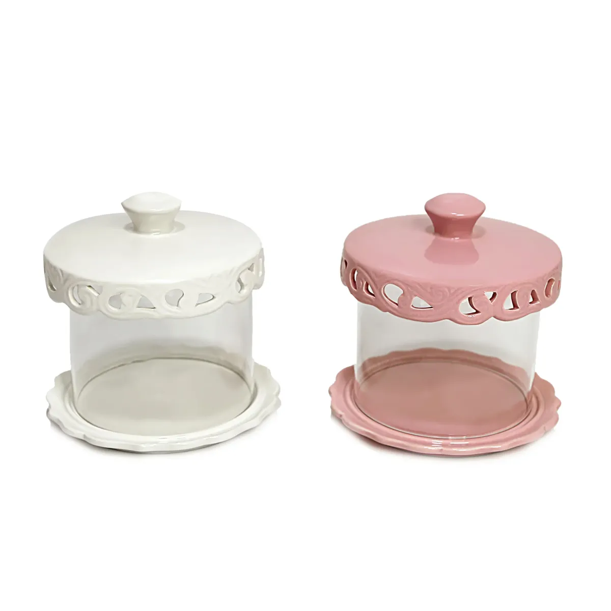Cylinder Covered Dessert Plate