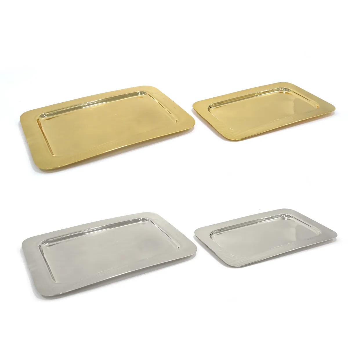 Stainless Hammered Frame Tray